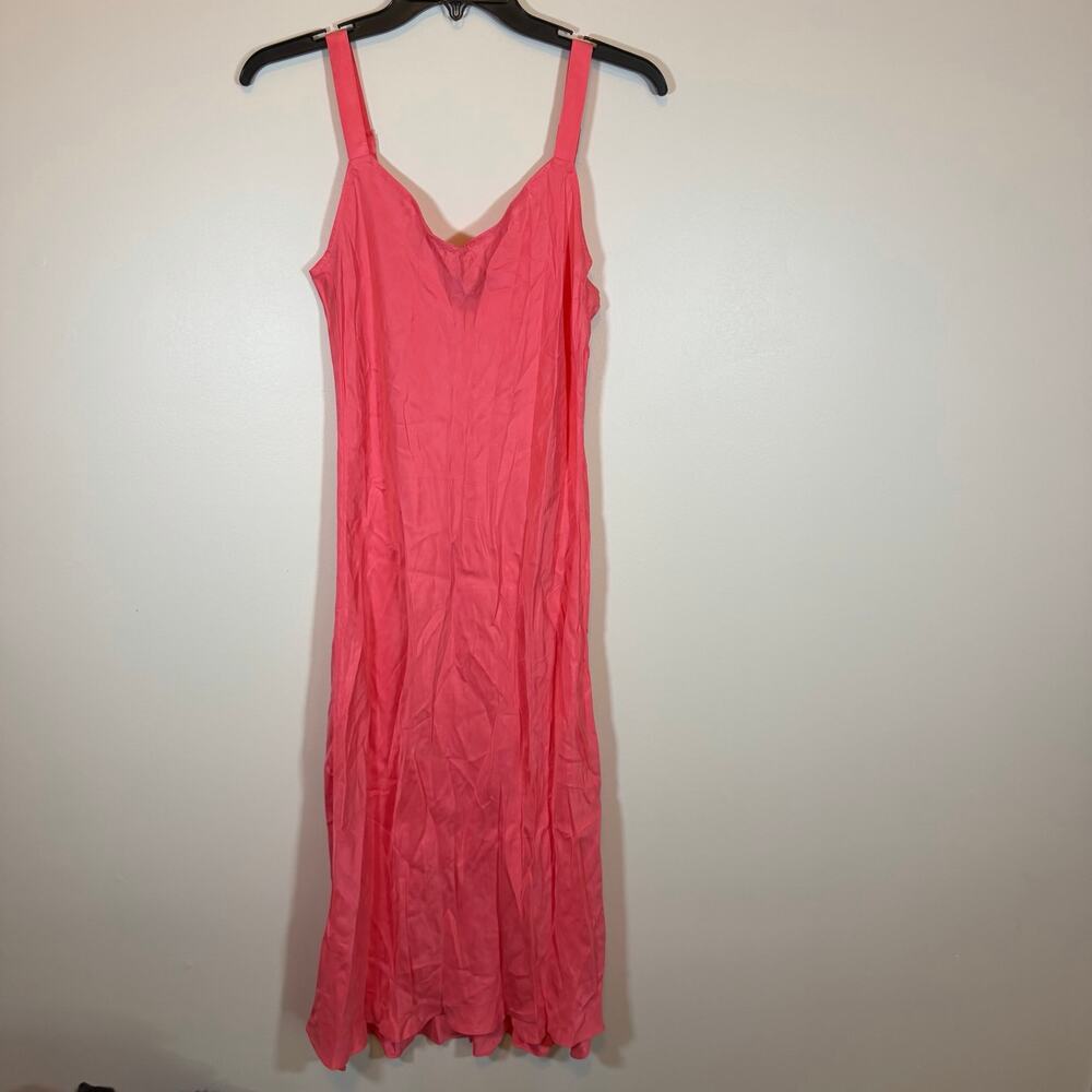 J.Crew Gwyneth V-Neck Slip Dress Womens 4P Sleeveless Pink Midi Thick Straps